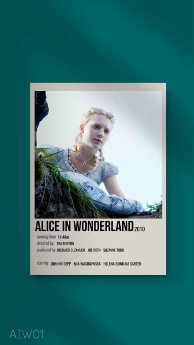 پوستر مینیمال فیلم alice in wonderland