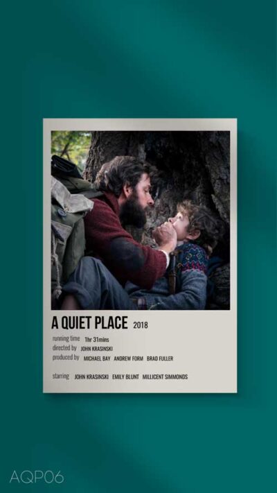 پوستر مینیمال فیلم a quiet place