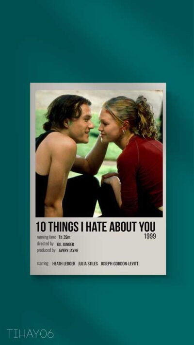 پوستر مینیمال فیلم 10 things i hate about you