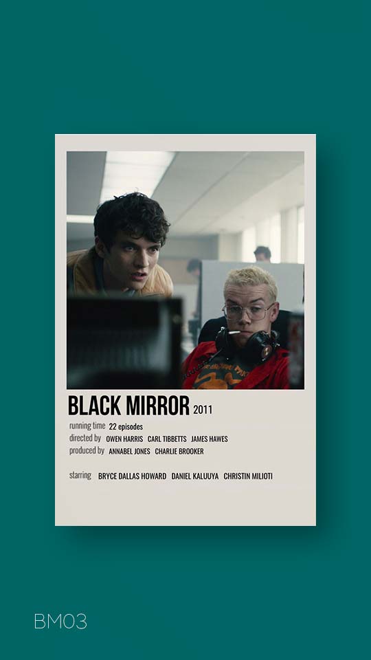 پوستر مینیمال سریال black mirror
