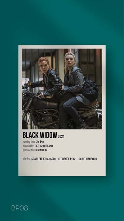 پوستر مینیمال فیلم black widow