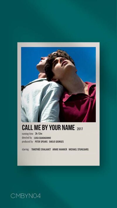 پوستر مینیمال فیلم call me by your name