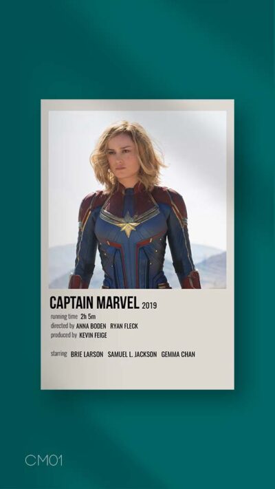 پوستر مینیمال فیلم captain marvel