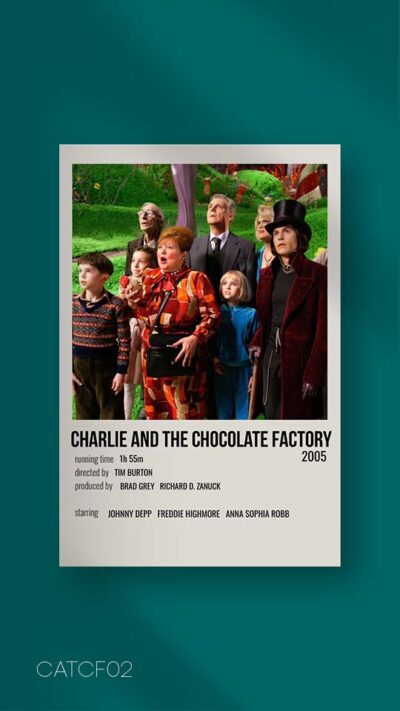 پوستر مینیمال فیلم charlie and the chocolate factory