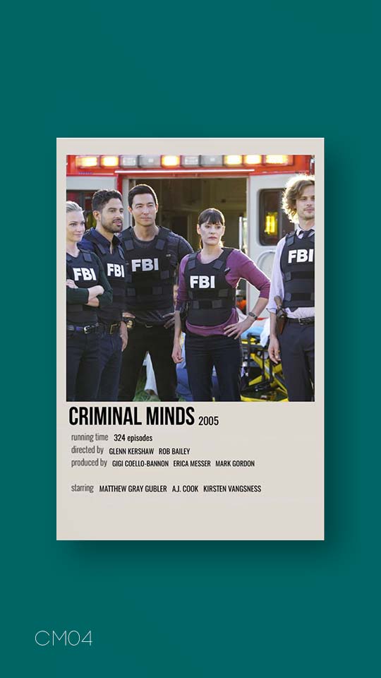 پوستر مینیمال سریال criminal minds
