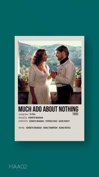 پوستر مینیمال فیلم much ado about nothing