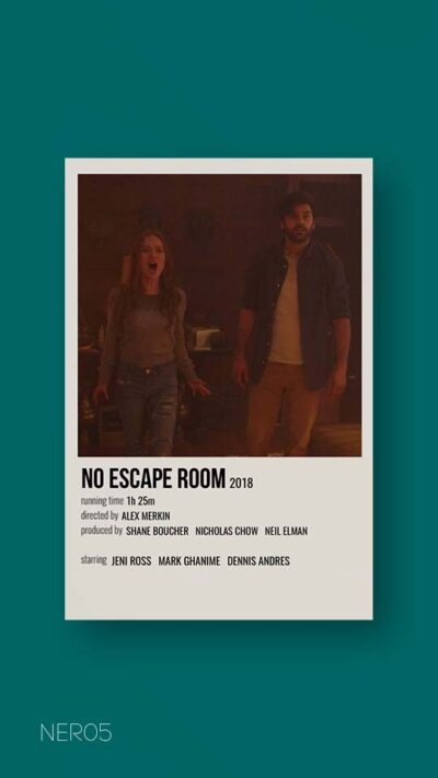 پوستر مینیمال فیلم no escape room