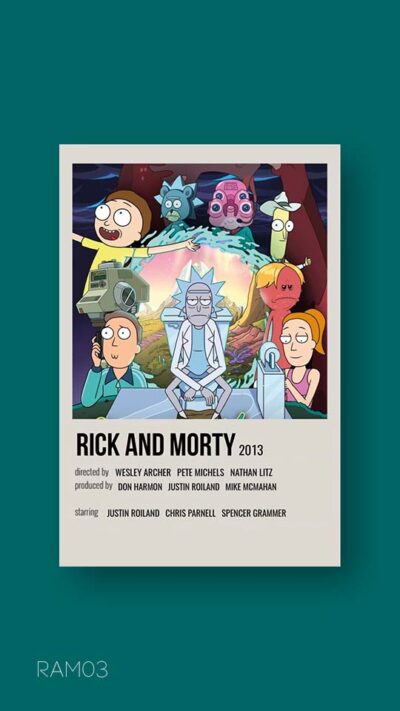 پوستر مینیمال سریال rick-and-morty