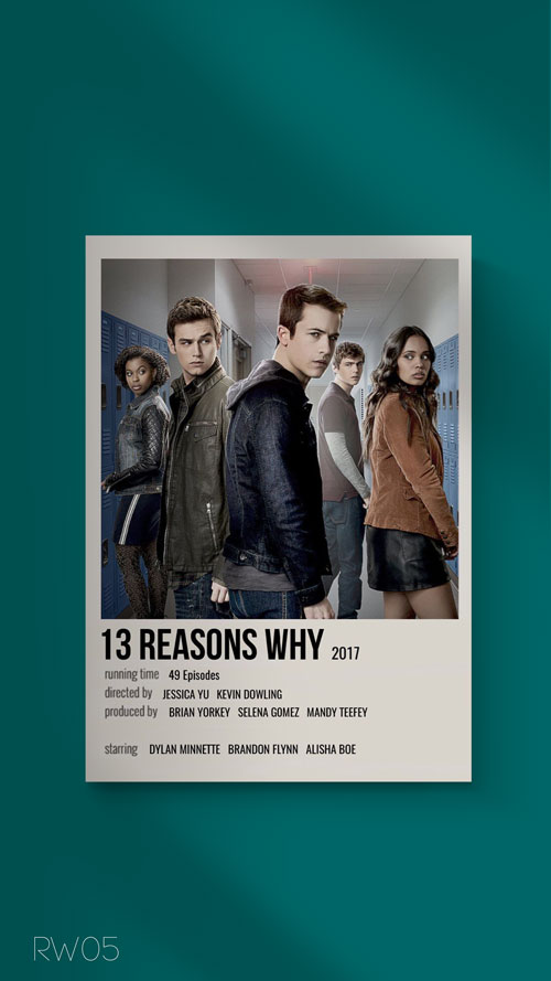 پوستر مینیمال سریال 13th reason why