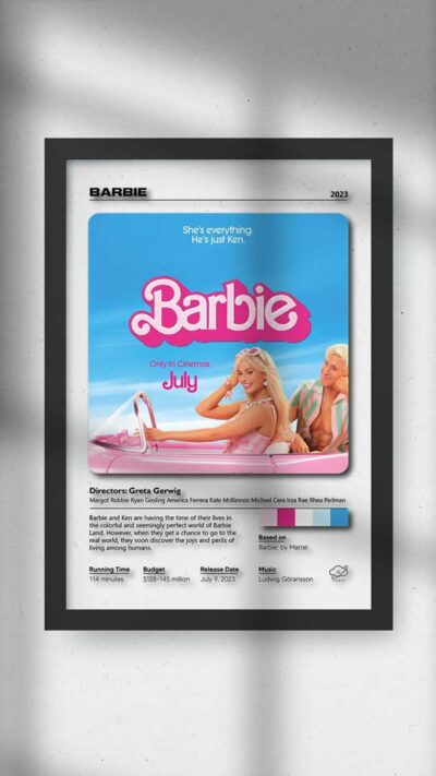 تابلو بیوگرافی فیلم barbie